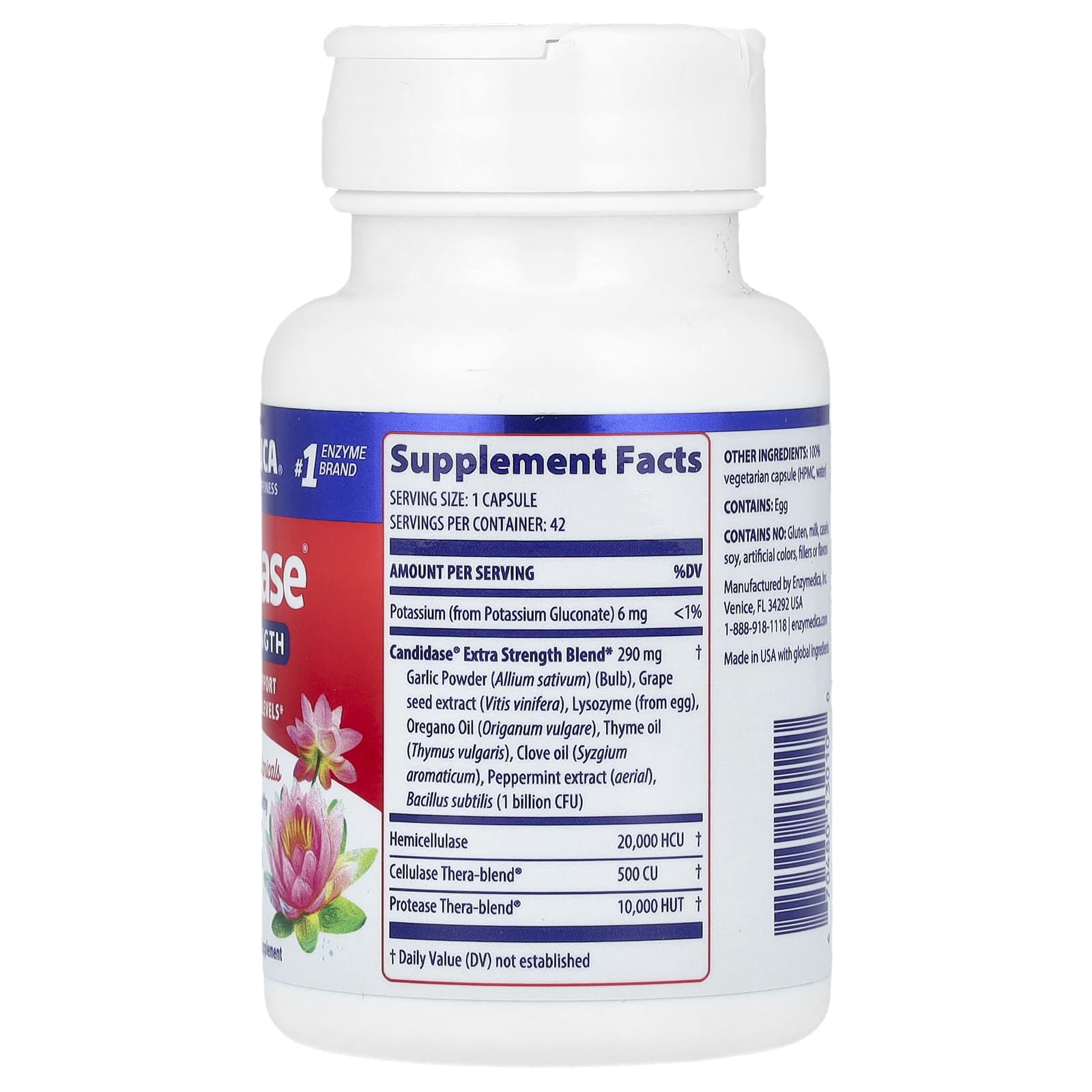 Enzymedica, Candidase Extra Strength, 42 Capsules - [product_sku] | HiLife Vitamins