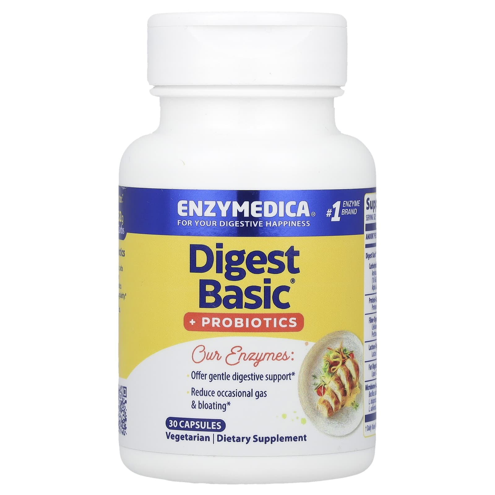 Enzymedica, Digest Basic + Probiotics, 30 Capsules UPC 670480130506 | HiLife Vitamins
