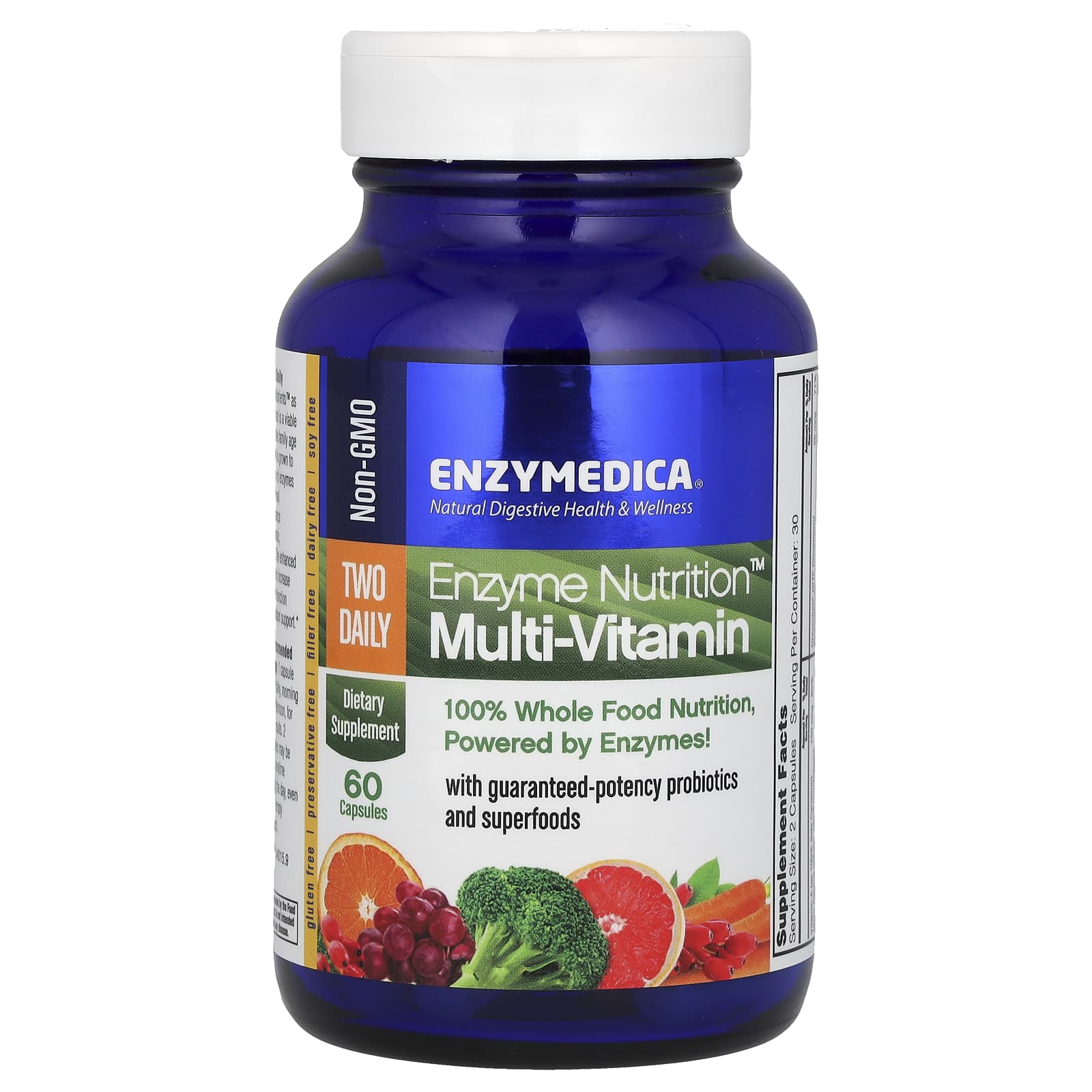 Enzymedica, Enzyme Nutrition Two Daily, 60 Capsules UPC 670480140154 | HiLife Vitamins