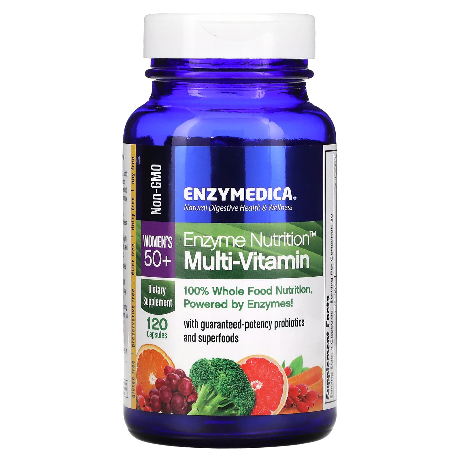 Enzymedica, Enzyme Nutrition Women's 50+, 120 Capsules UPC 670480140215 | HiLife Vitamins