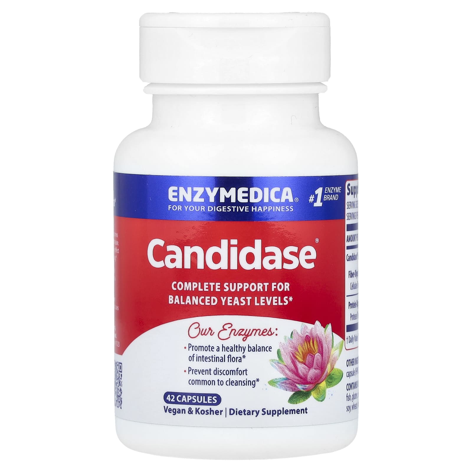 Enzymedica, Candidase, 42 Capsules UPC 670480201404 | HiLife Vitamins