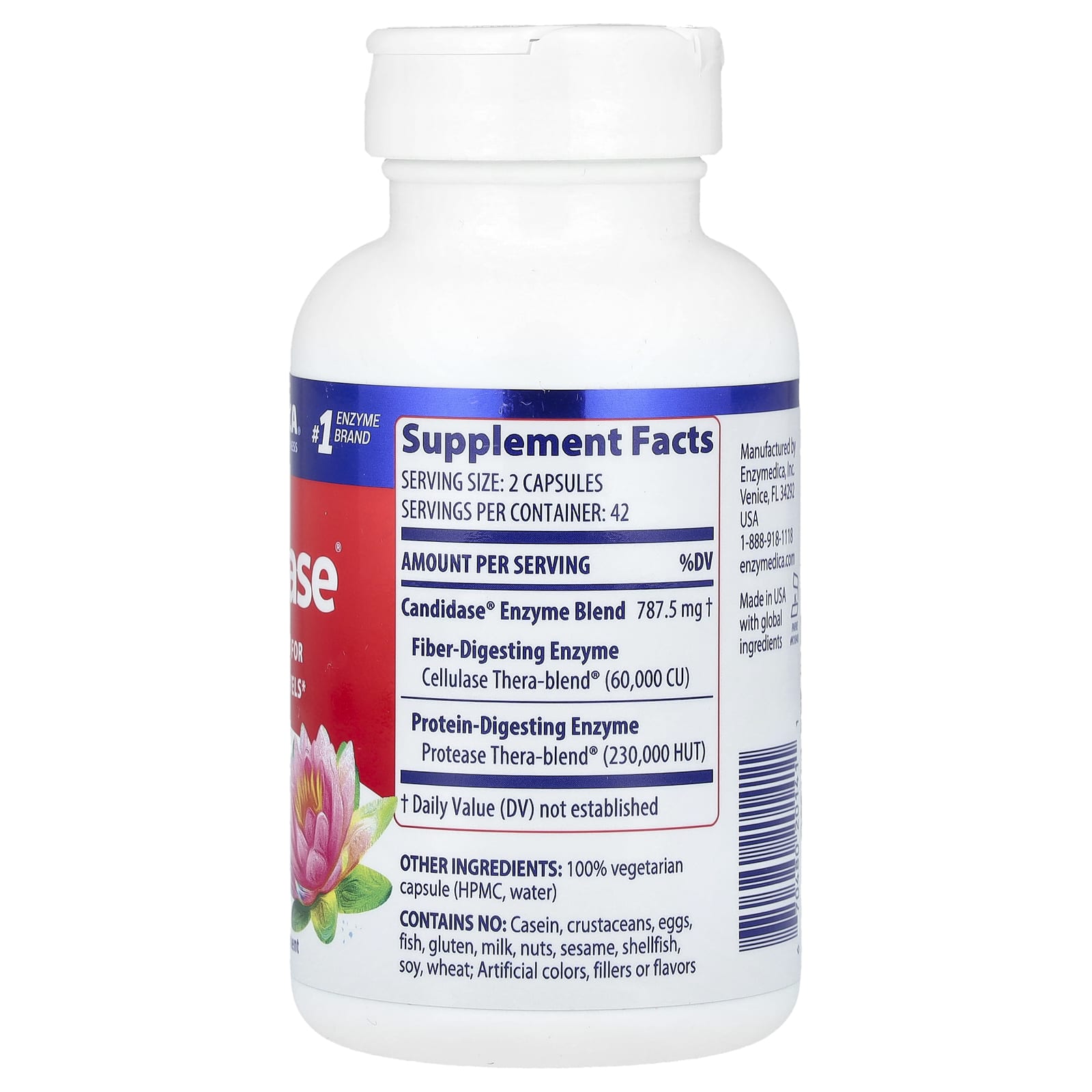 Enzymedica, Candidase, 84 Capsules - [product_sku] | HiLife Vitamins