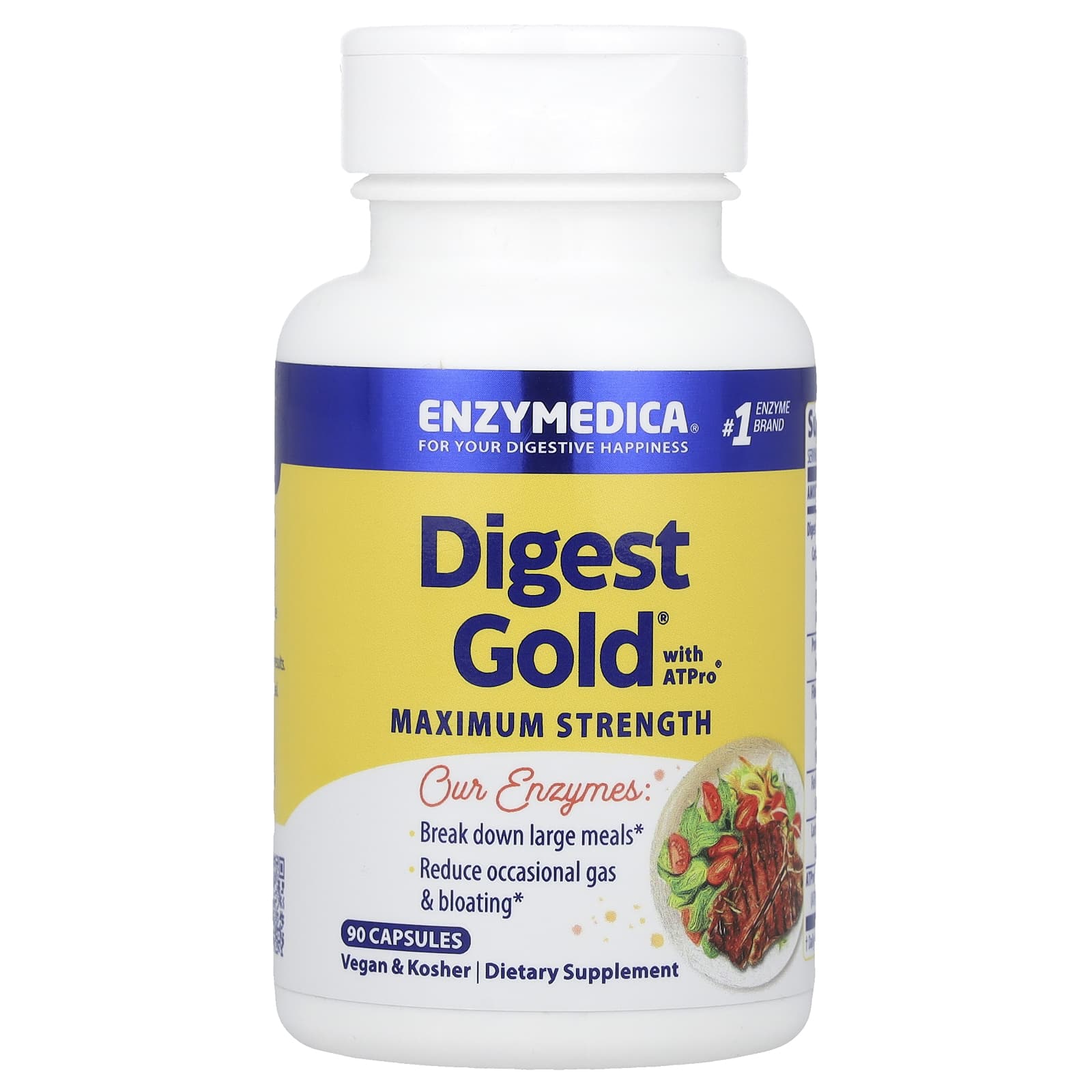 Enzymedica, Digest Gold, 90 Capsules UPC 670480202104 | HiLife Vitamins