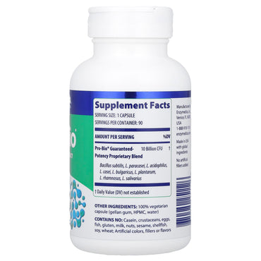 Enzymedica, Pro-Bio, 90 Capsules UPC 670480251126 | HiLife Vitamins