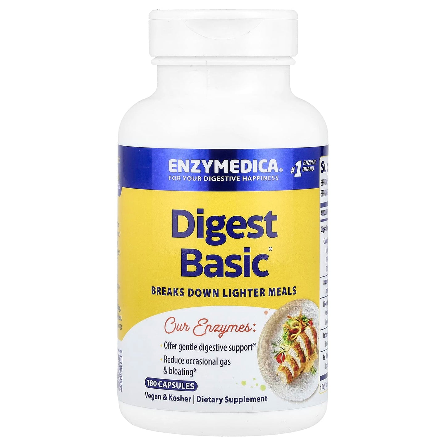 Enzymedica, Digest Basic, 180 Capsules UPC 670480290118 | HiLife Vitamins