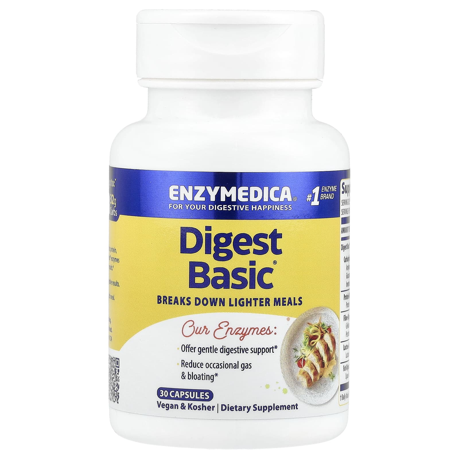 Enzymedica, Digest Basic, 30 Capsules UPC 670480290507 | HiLife Vitamins