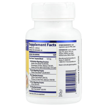 Enzymedica, Digest Basic, 30 Capsules UPC 670480290507 | HiLife Vitamins