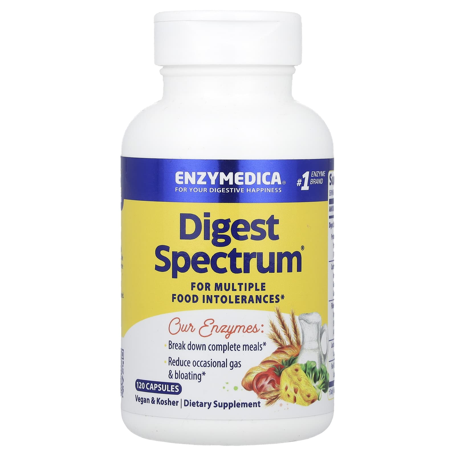 Enzymedica, Digest Spectrum, 120 Capsules UPC 670480291726 | HiLife Vitamins