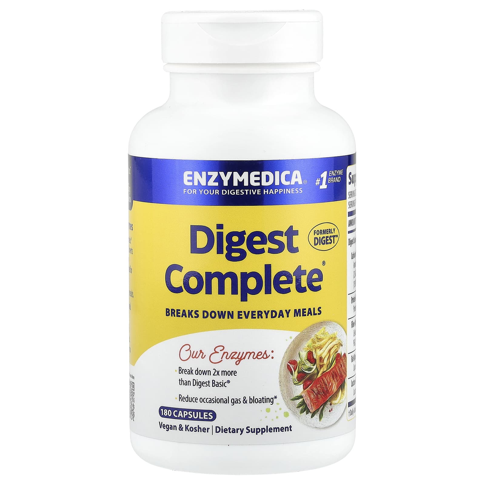 Enzymedica, Digest, 180 Capsules UPC 670480981108 | HiLife Vitamins
