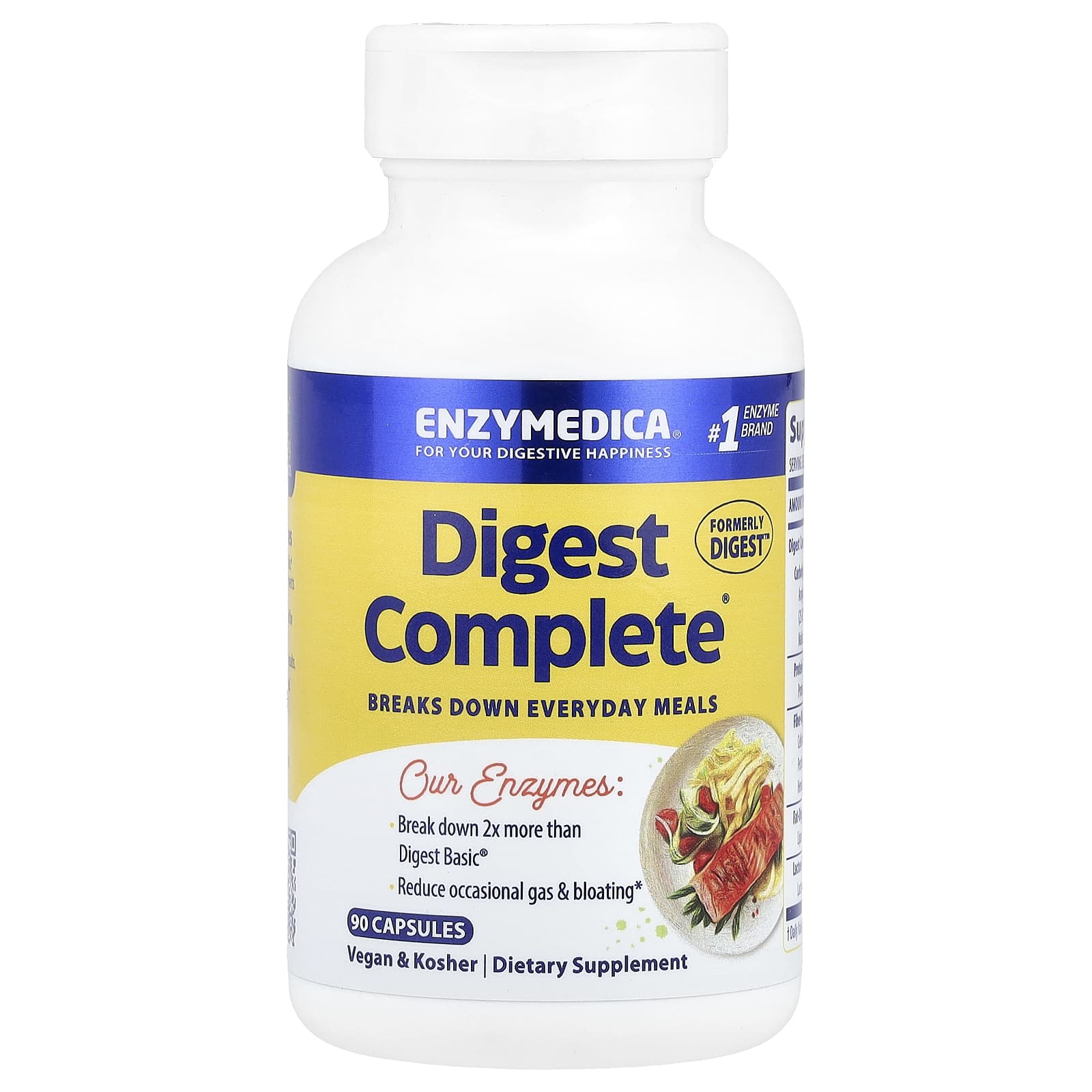 Enzymedica, Digest Complete®, 90 Capsules | HiLife Vitamins