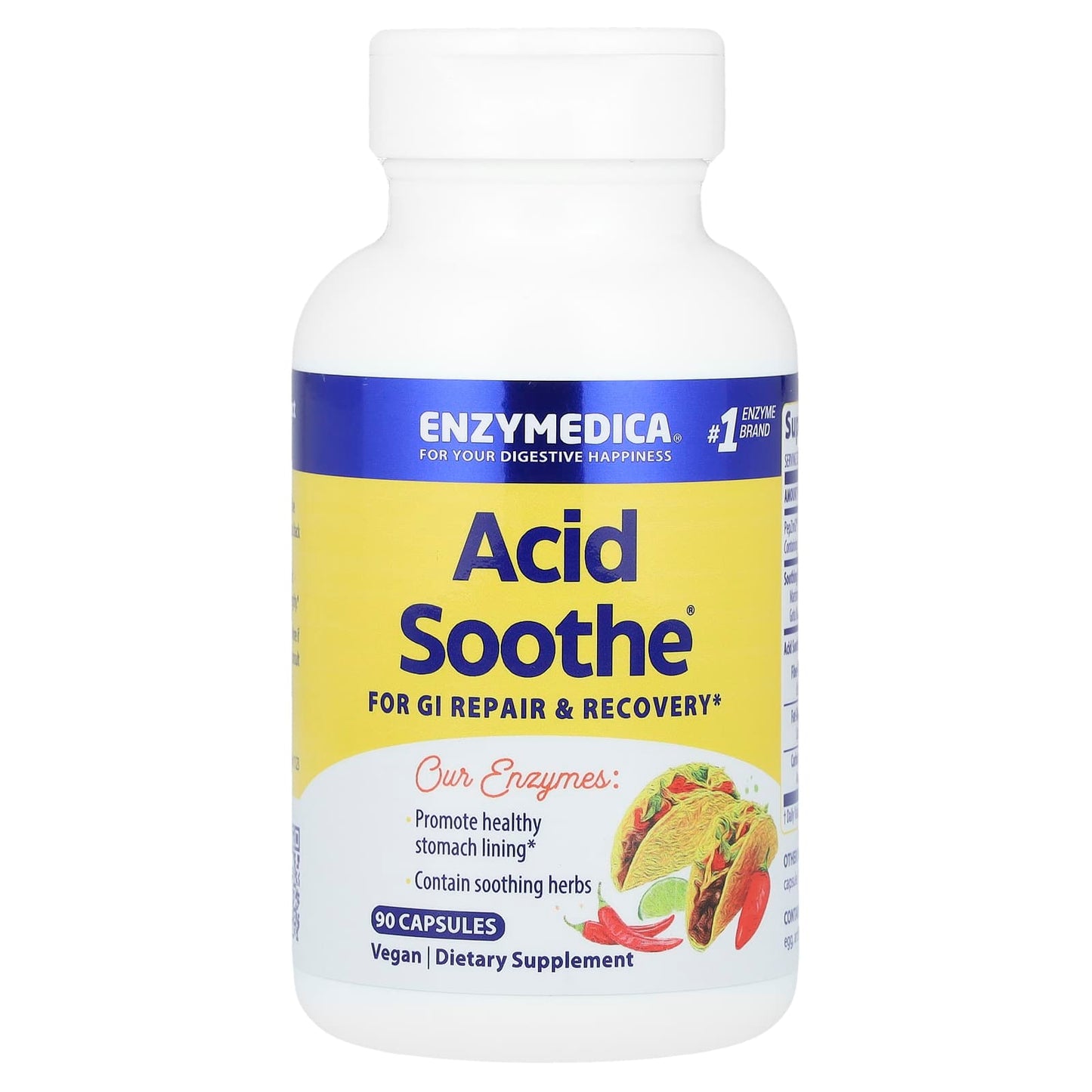 Enzymedica, Acid Soothe, 90 Capsules UPC 670480981207 | HiLife Vitamins