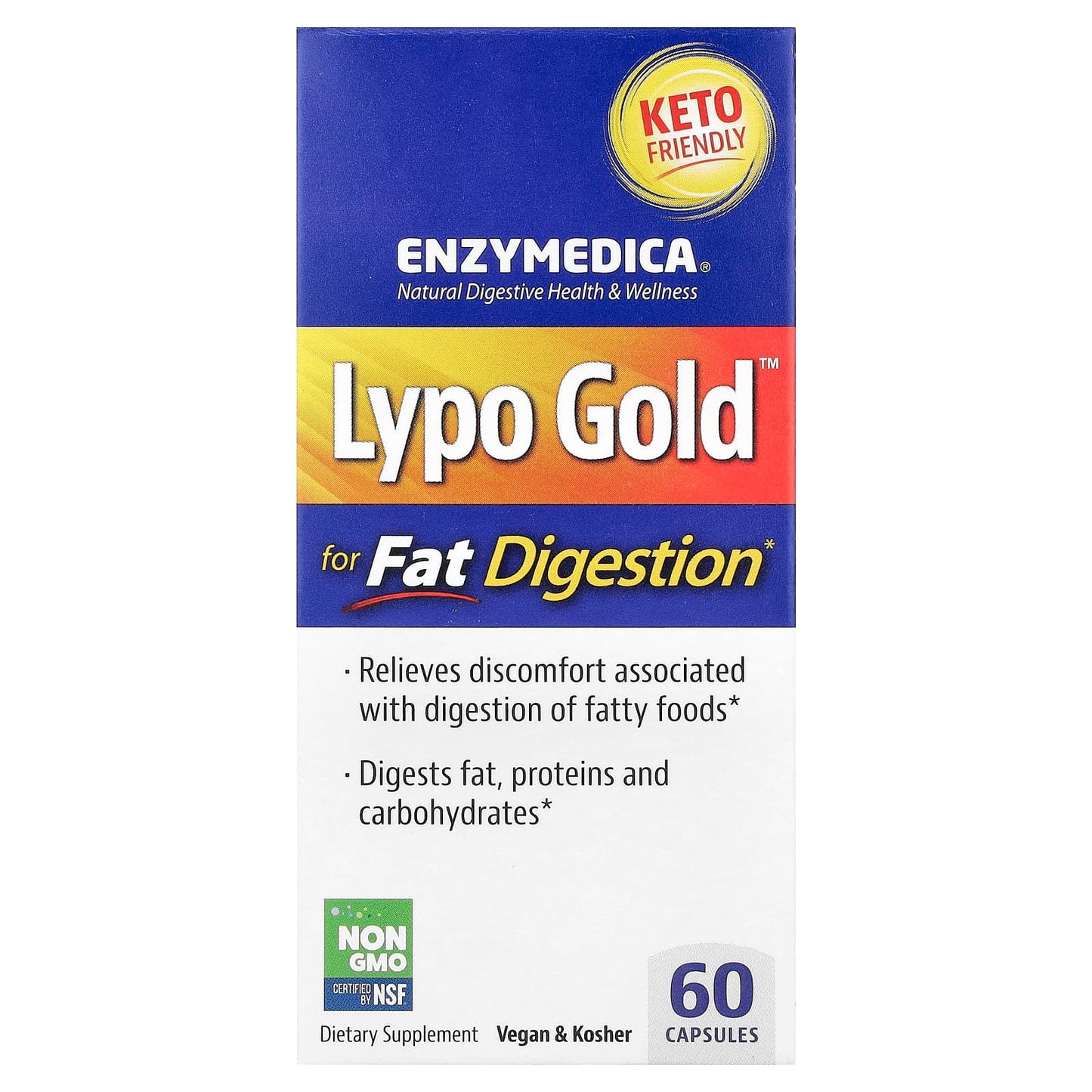 Enzymedica, Lypo Gold, 60 Vegetarian Capsules UPC 670480981306 | HiLife Vitamins
