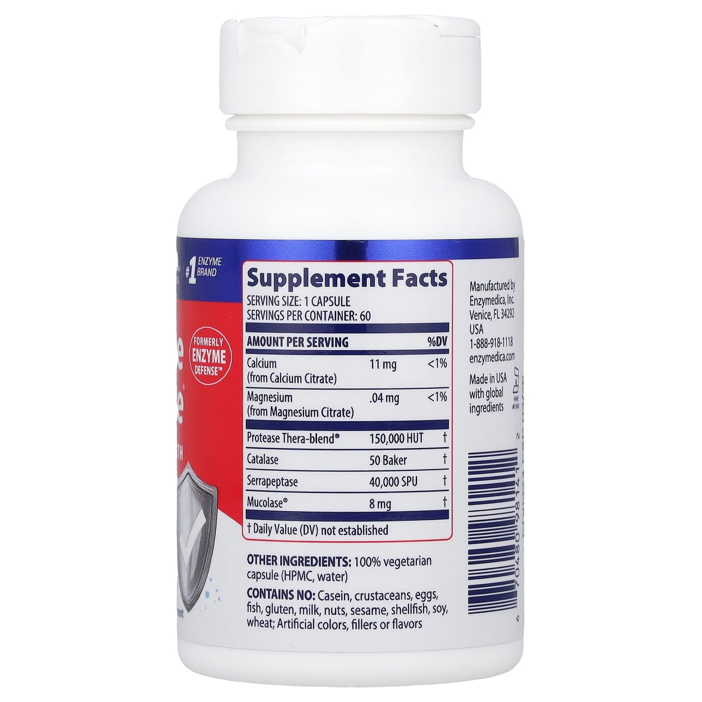 Enzymedica, Enzyme Defense, 60 Capsules UPC 670480981412 | HiLife Vitamins