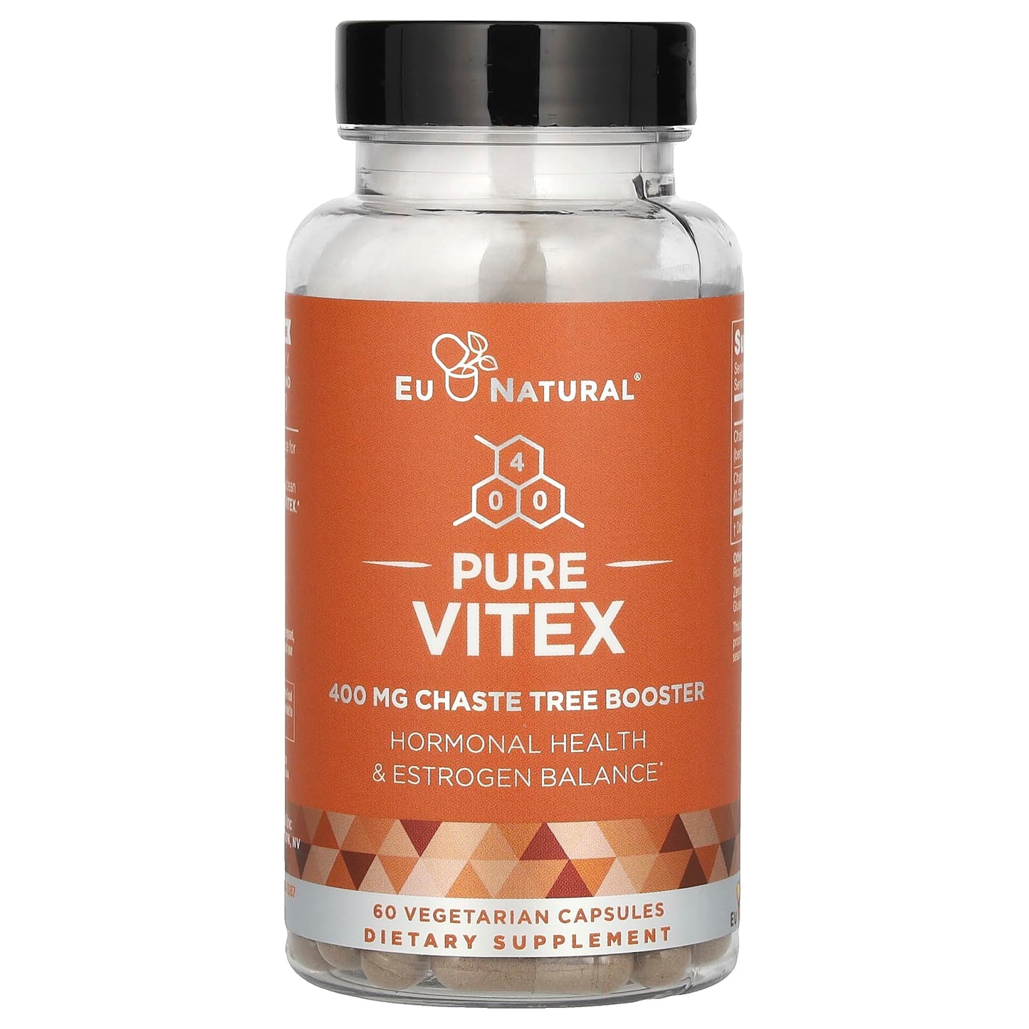 EU Natural, Pure Vitex, 400 mg, 60 Vegetarian Capsules UPC 855244008035 | HiLife Vitamins