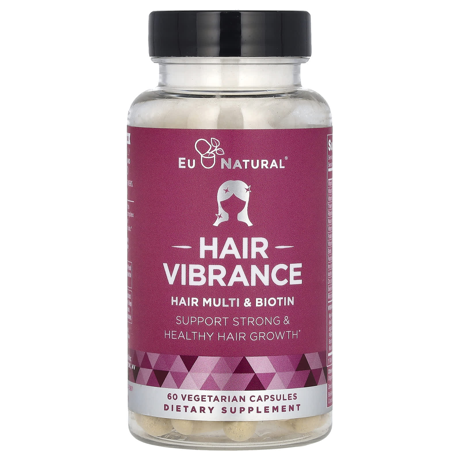 EU Natural, Hair Vibrance, Hair Multi & Biotin, 60 Vegetarian Capsules UPC 855244008073 | HiLife Vitamins