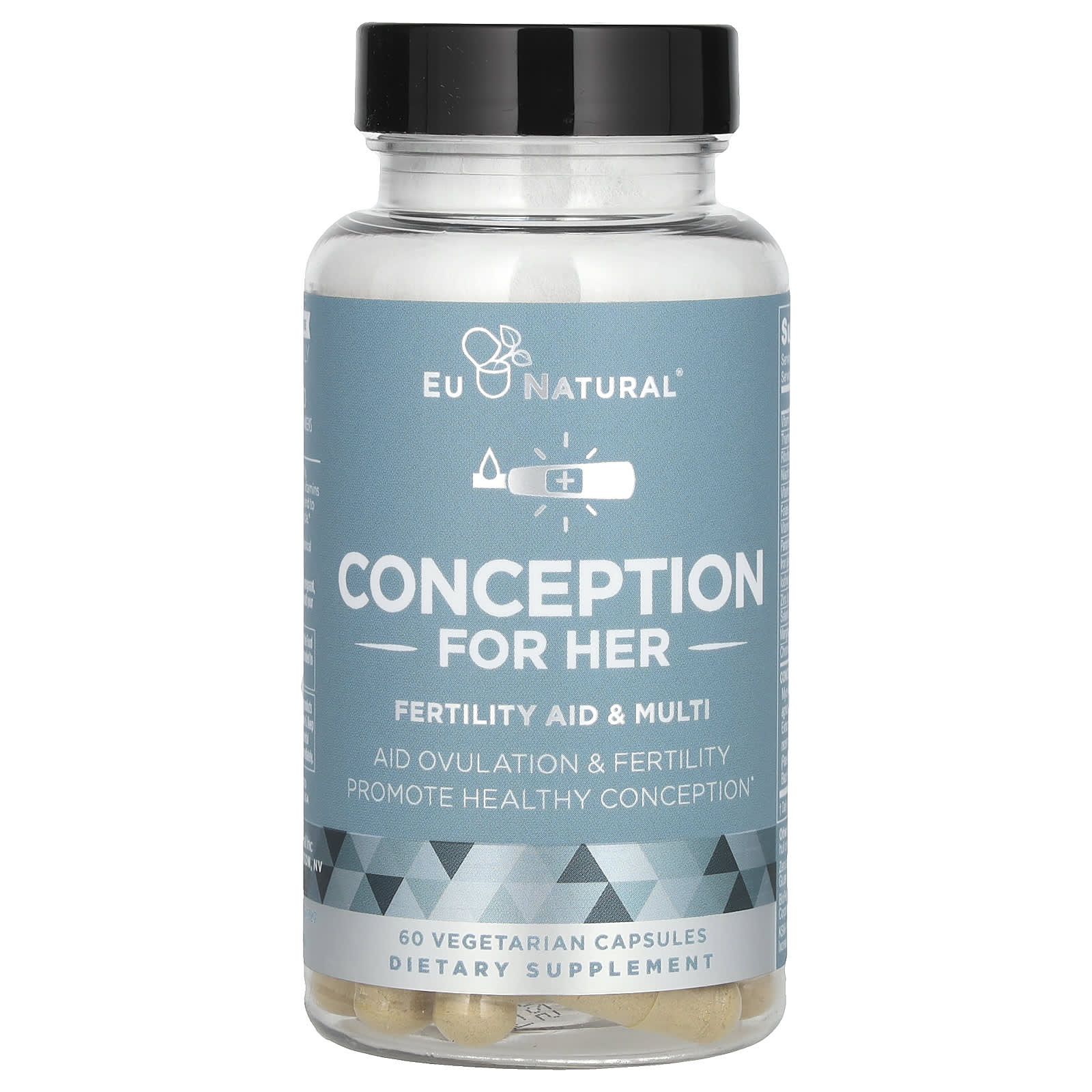 EU Natural, Conception For Her, Fertility Aid & Multi, 60 Vegetarian Capsules UPC 855244008134 | HiLife Vitamins
