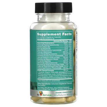 EU Natural, Spark, Zinc & Selenium, 60 Vegetarian Capsules UPC 855244008189 | HiLife Vitamins