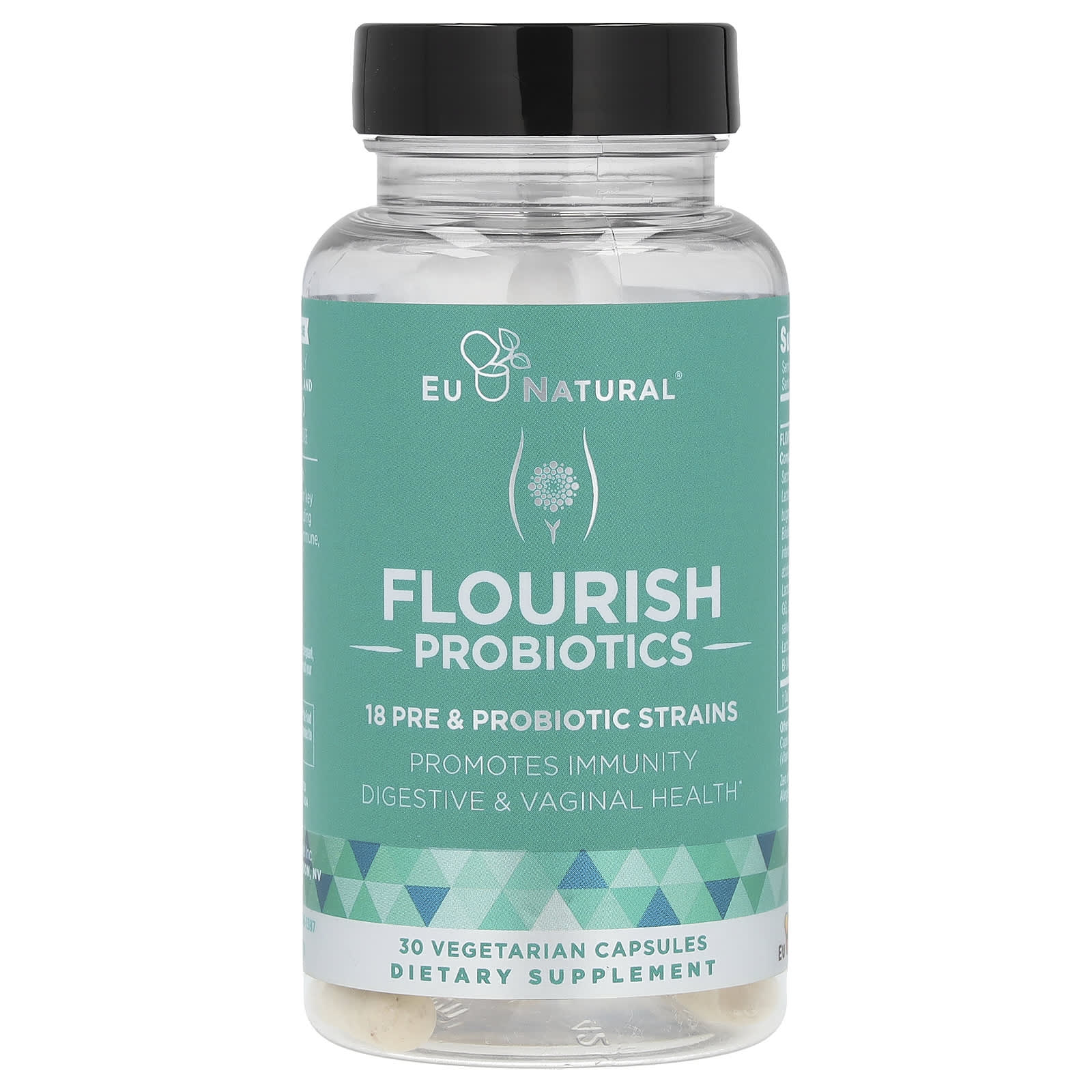 EU Natural, Flourish Probiotics, 30 Vegetarian Capsules UPC 855244008202 | HiLife Vitamins
