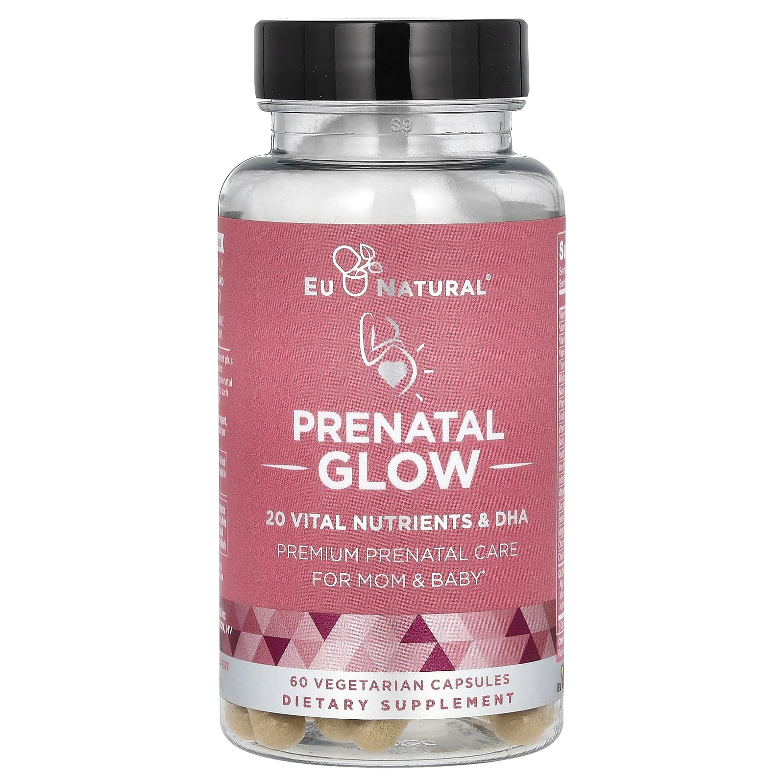 EU Natural, Prenatal Glow, 60 Vegetarian Capsules UPC 855244008219 | HiLife Vitamins
