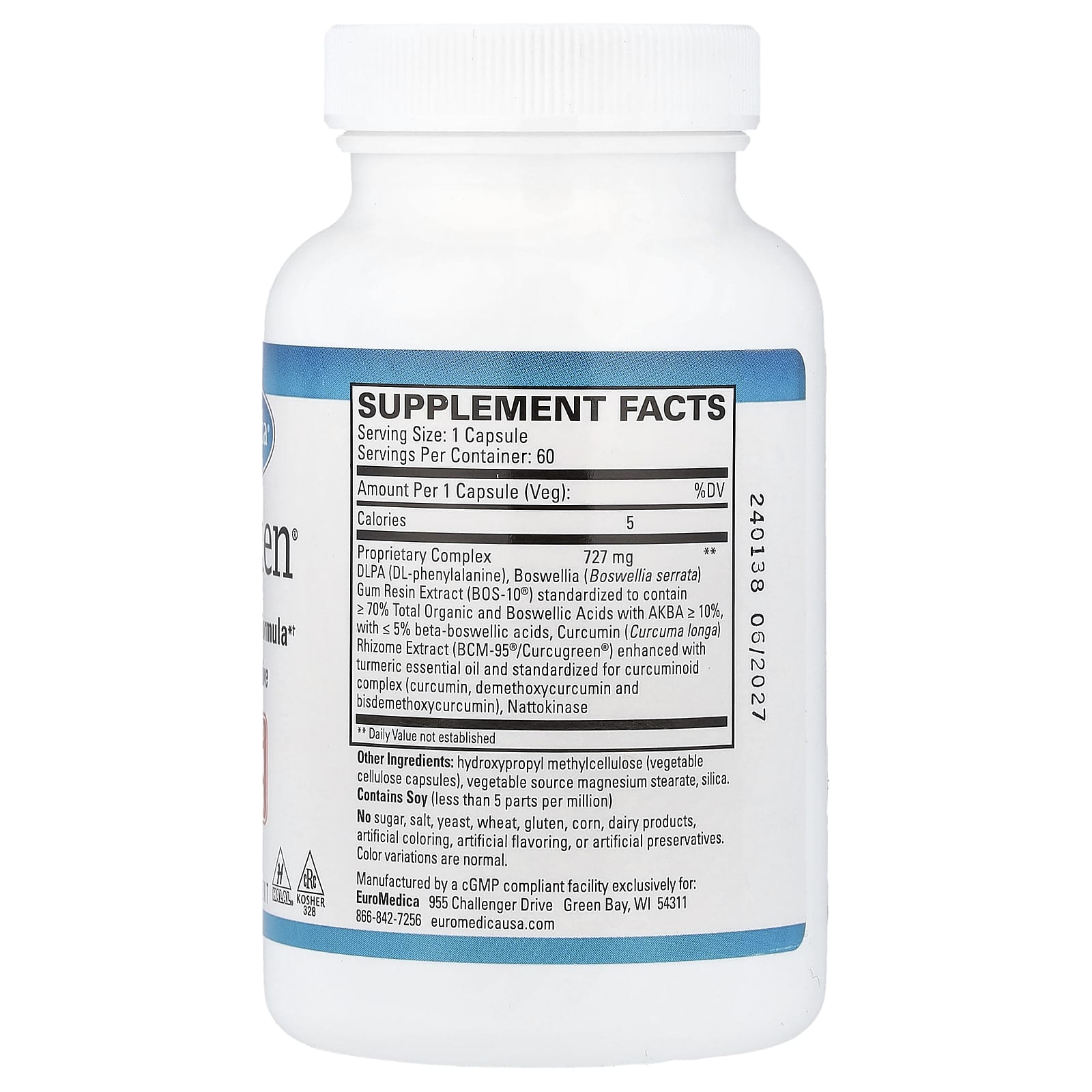 EuroMedica, Curaphen®, 60 Vegetarian Capsules UPC 367703602604 | HiLife Vitamins