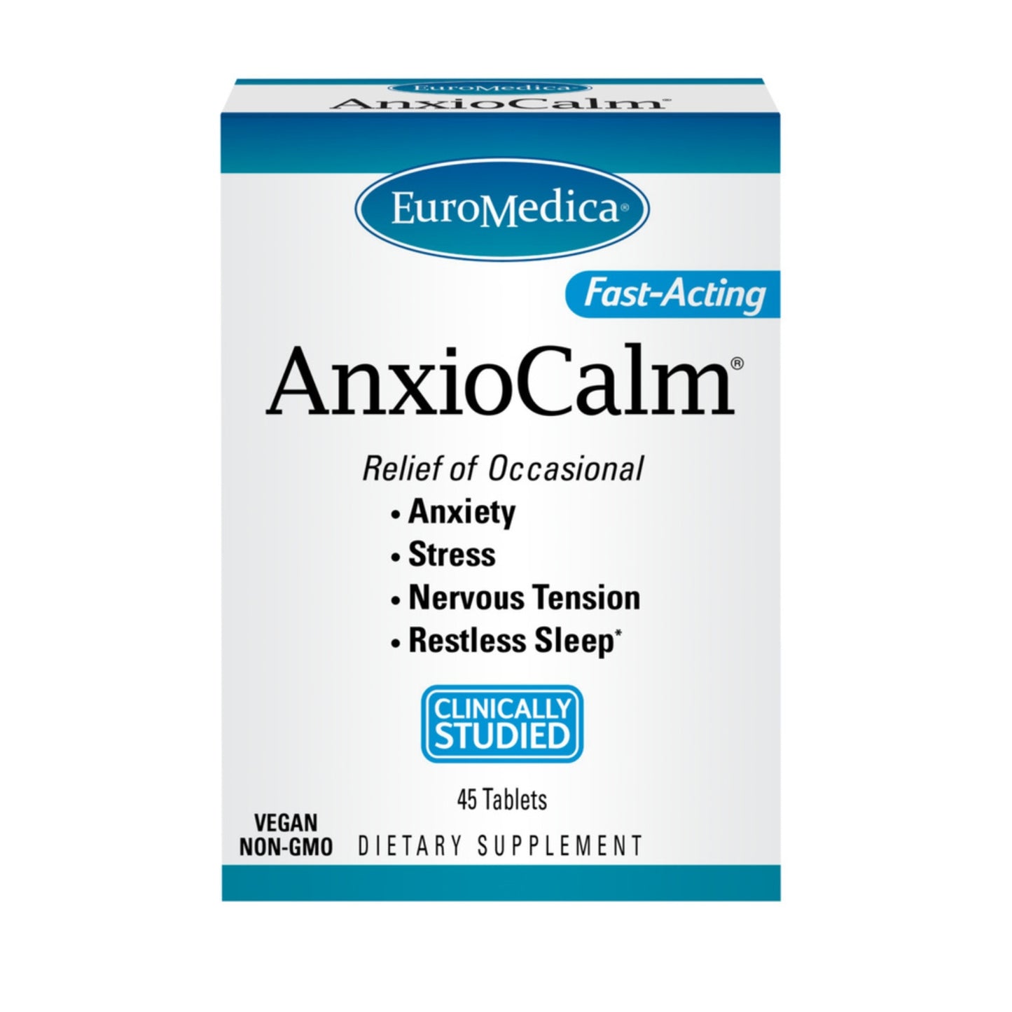 EuroMedica, AnxioCalm®, 45 Tablets UPC 367703910044 | Hilife Vitamins