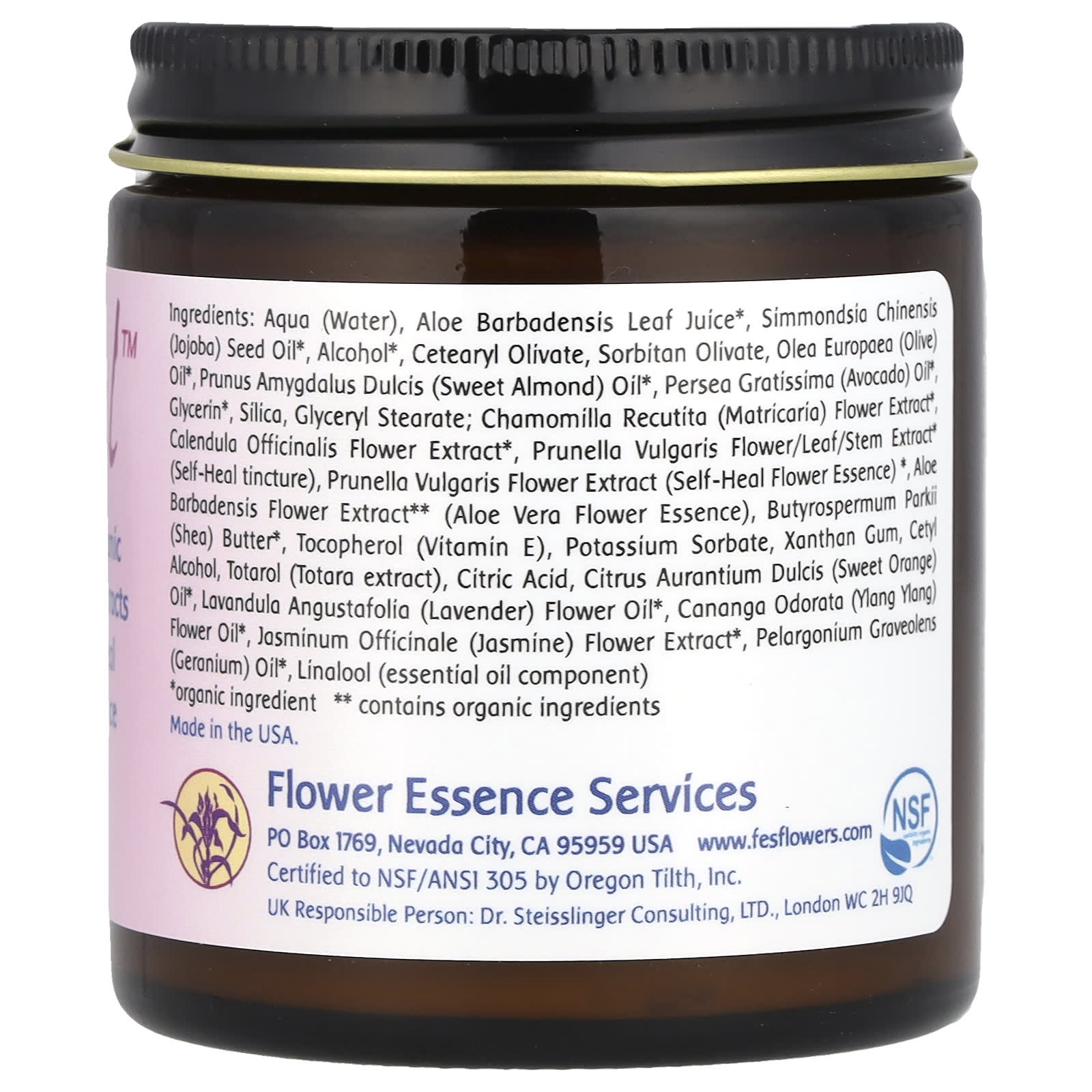 FLOWER ESSENCE SERVICES, Self-Heal Creme, 4 Oz UPC 782932310043 | Hilife Vitamins