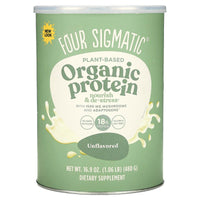 FOUR SIGMA FOODS, INC., Plant-Based Protein Powder Unflavored Canister, 16.7 Oz UPC 816897021598 | Hilife Vitamins