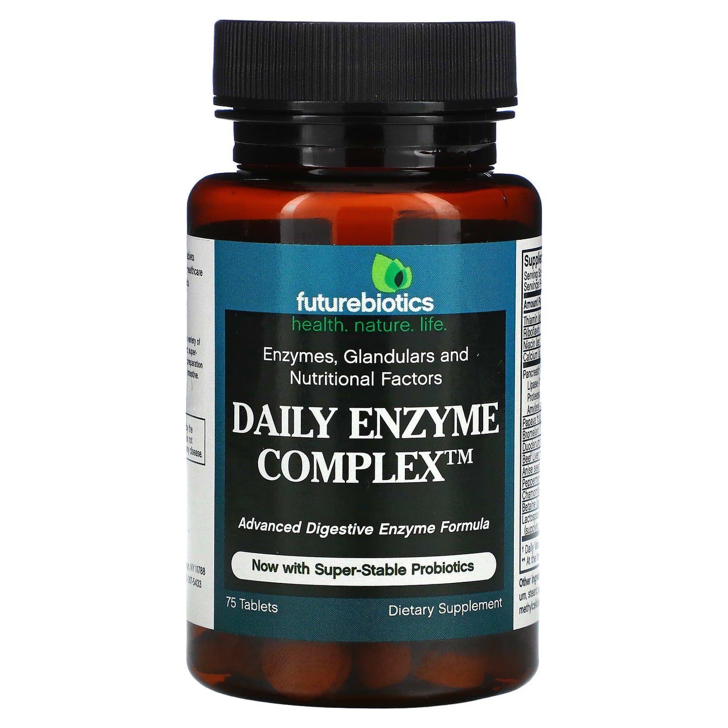 Futurebiotics, Daily Enzyme Complex, 75 Tablets UPC 049479000746 | Hilife Vitamins
