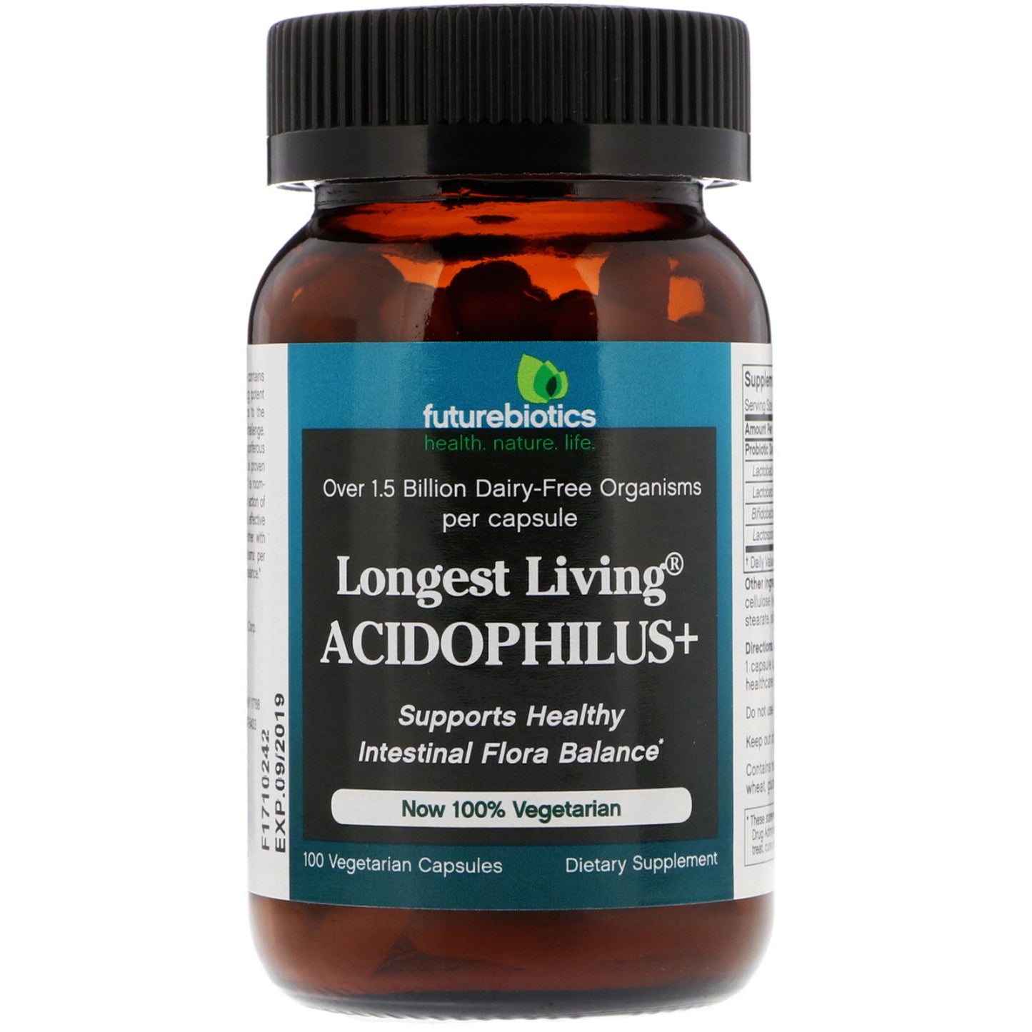 Futurebiotics, Longest Living Acidophilus Plus, 100 Capsules UPC 049479001163 | Hilife Vitamins