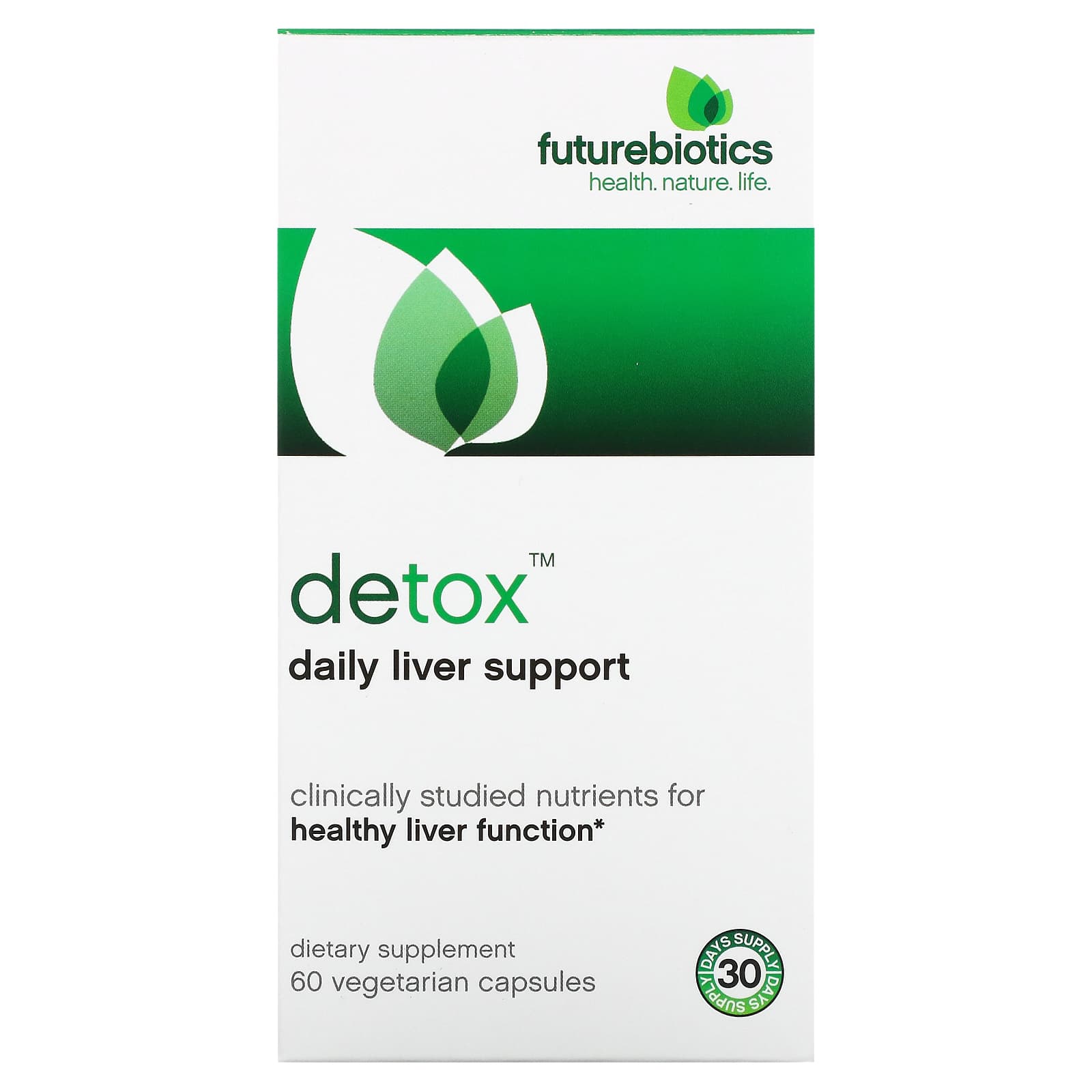 Futurebiotics, Detox, Daily Liver Support, 60 Vegetarian Capsules UPC 049479025107 | Hilife Vitamins