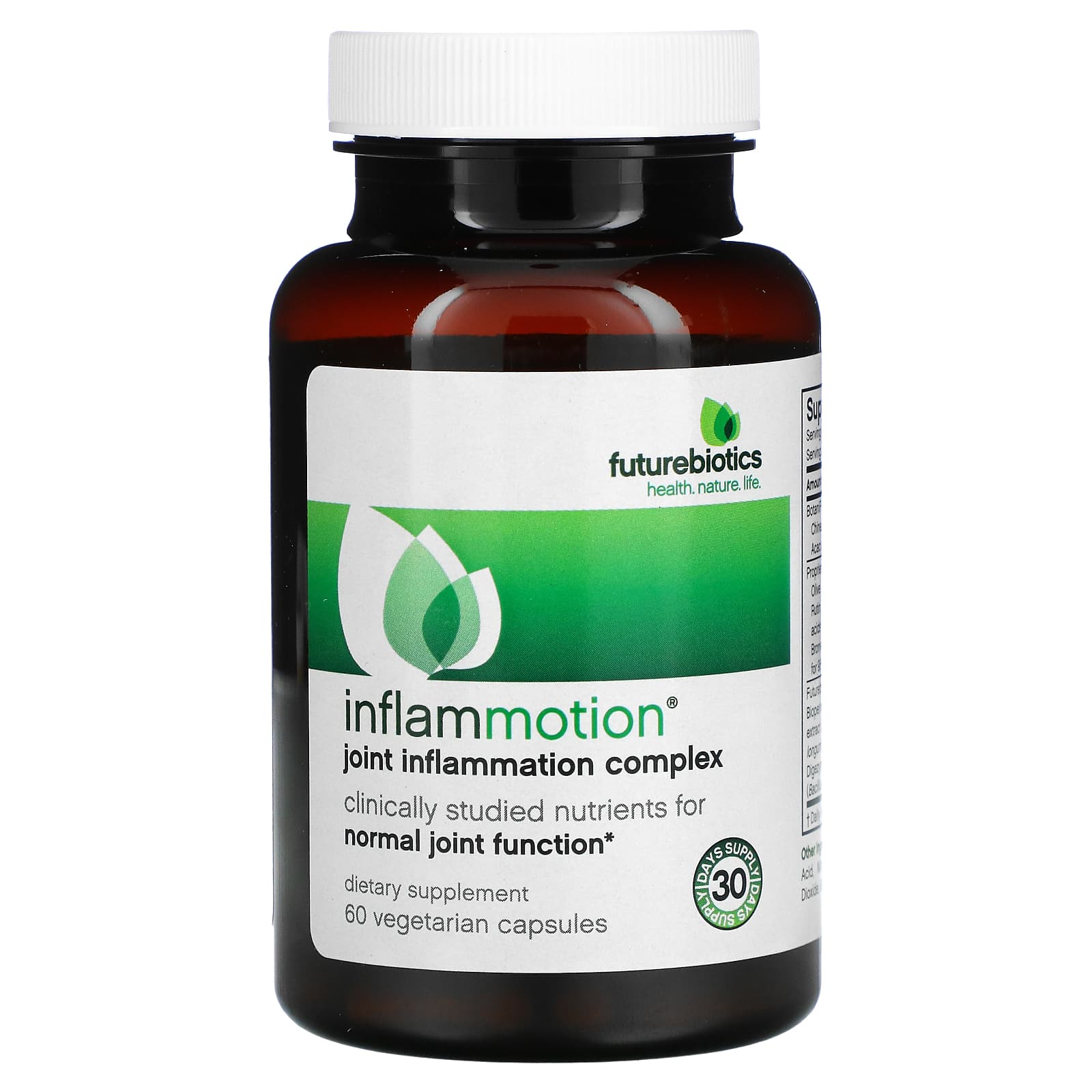 Futurebiotics, InflamMotion, Joint Inflammation Complex, 60 Vegetarian Capsules UPC 049479025183 | Hilife Vitamins