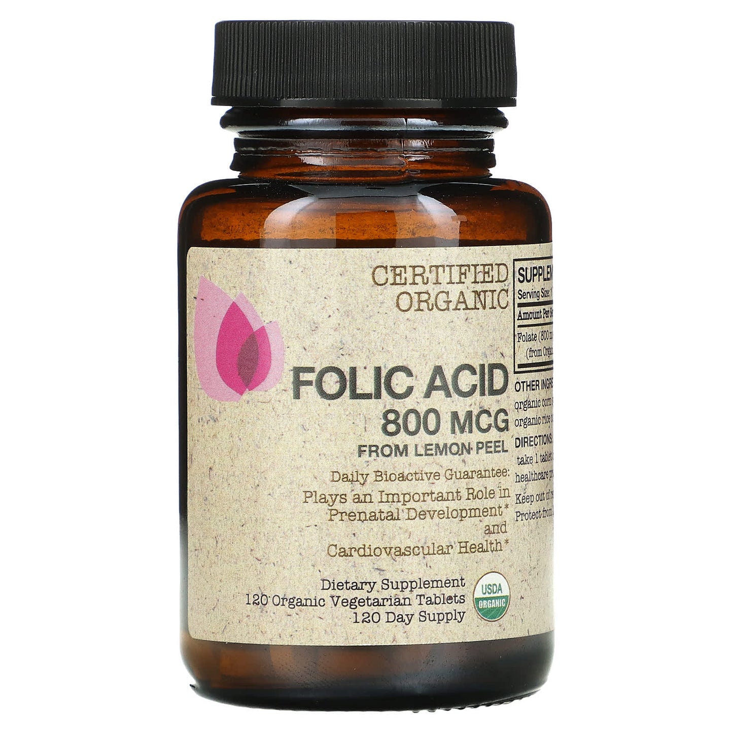 Futurebiotics, Folic Acid - Certified Organic, 120 Tablets UPC 049479035182 | Hilife Vitamins