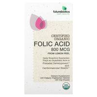 Futurebiotics, Folic Acid - Certified Organic, 120 Tablets UPC 049479035182 | Hilife Vitamins