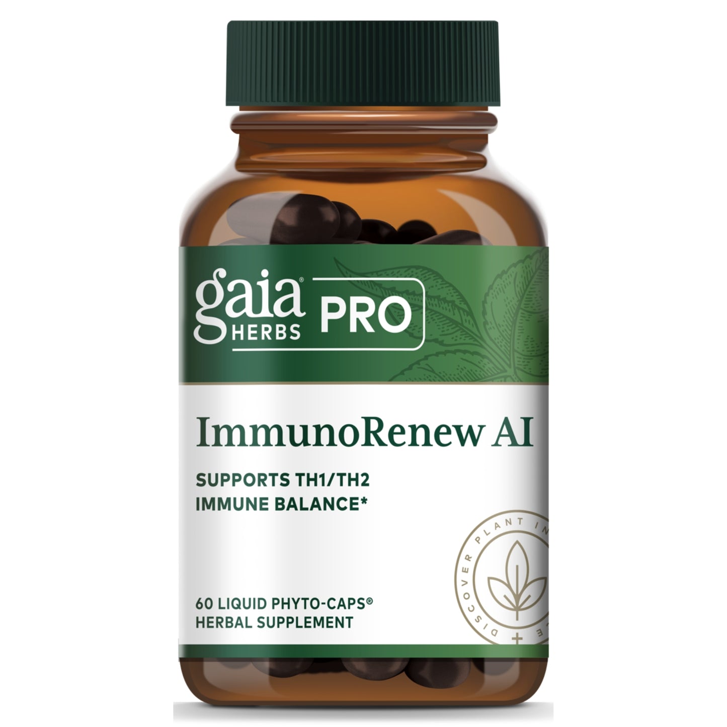Gaia Herbs Pro, ImmunoRenew AI, 60 Liquid Phyto Caps UPC 751063153805 | HiLife Vitamins