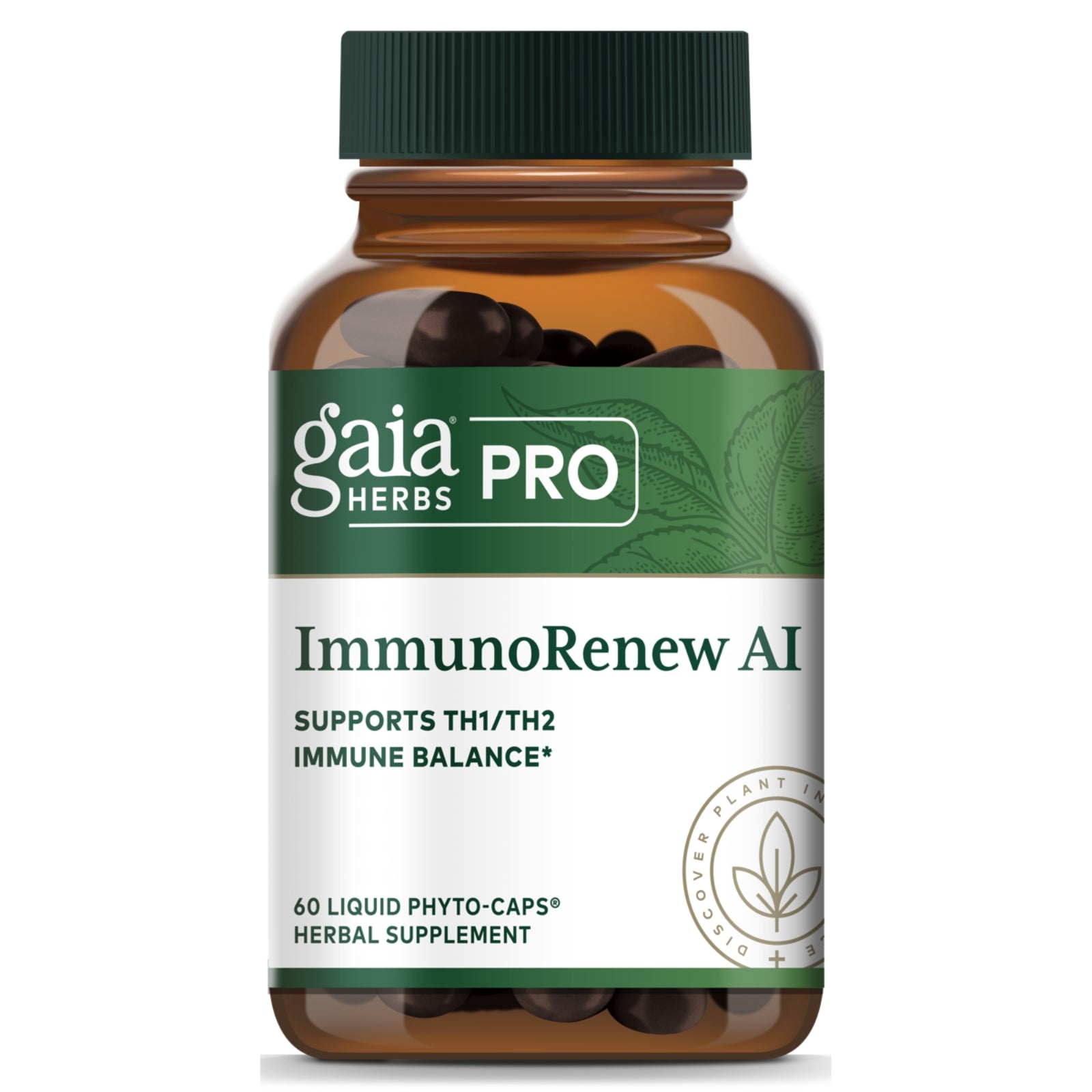 Gaia Herbs Pro, ImmunoRenew AI, 60 Liquid Phyto Caps UPC 751063153805 | HiLife Vitamins