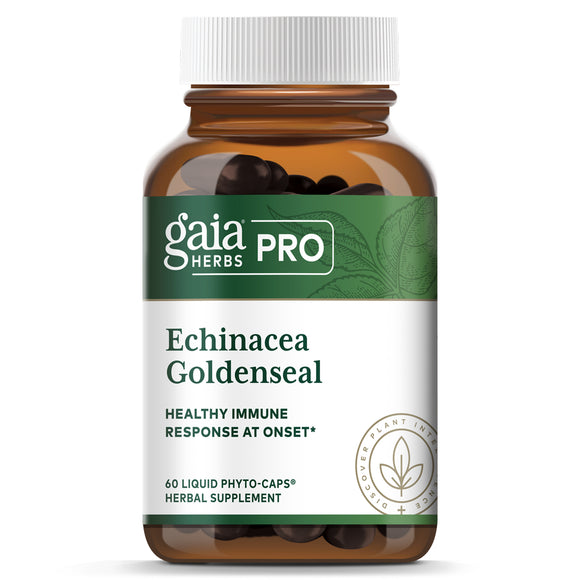 Gaia Herbs Professional solutions, Echinacea Goldenseal, 60 Liquid Phyto Caps - 751063398343 | Hilife Vitamins