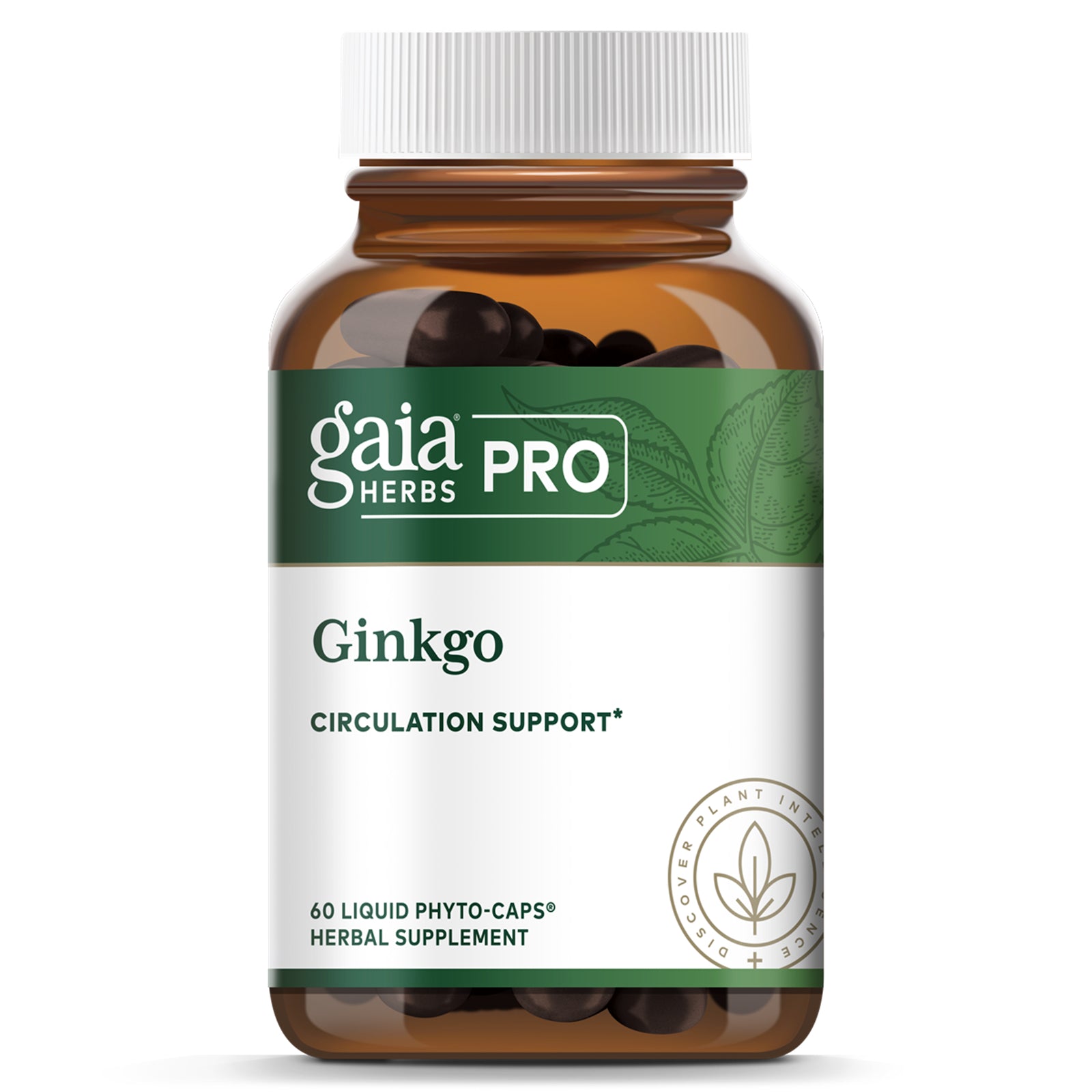 Gaia Herbs Professional Solutions, Ginkgo Leaf, 60 Liquid Filled Capsules UPC 751063398749 | HiLife Vitamins