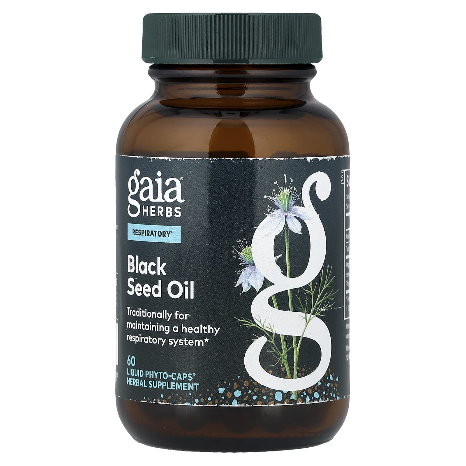Gaia Herbs, Black Seed Oil, 60 Vegan Liquid Phyto-Caps UPC 751063151665 | HiLife Vitamins