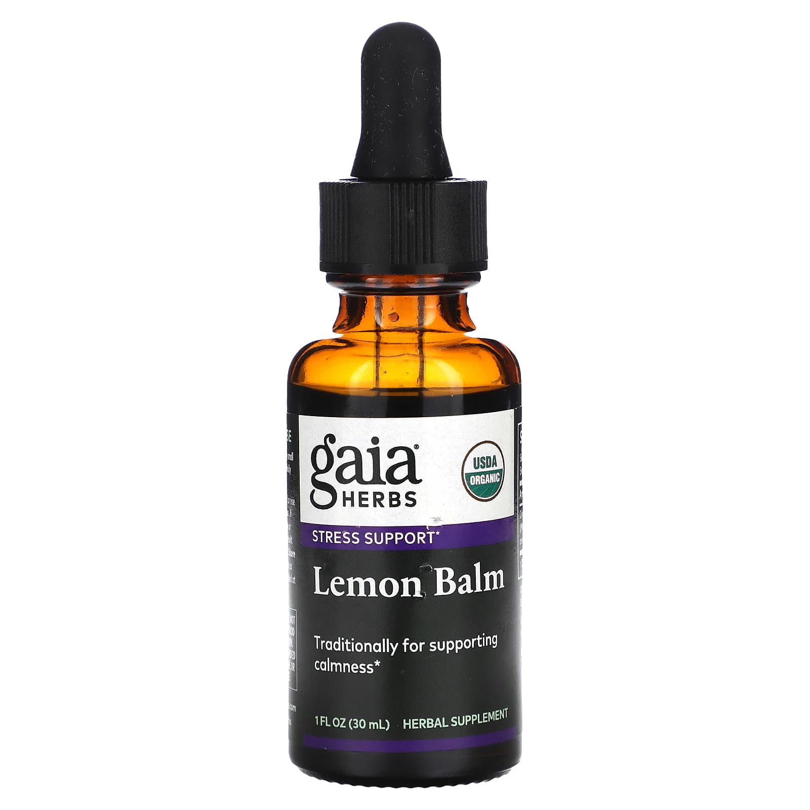 Gaia Herbs, Gaia Herbs, Organic Lemon Balm, 1 fl oz 30 ml UPC 751063306706 | HiLife Vitamins