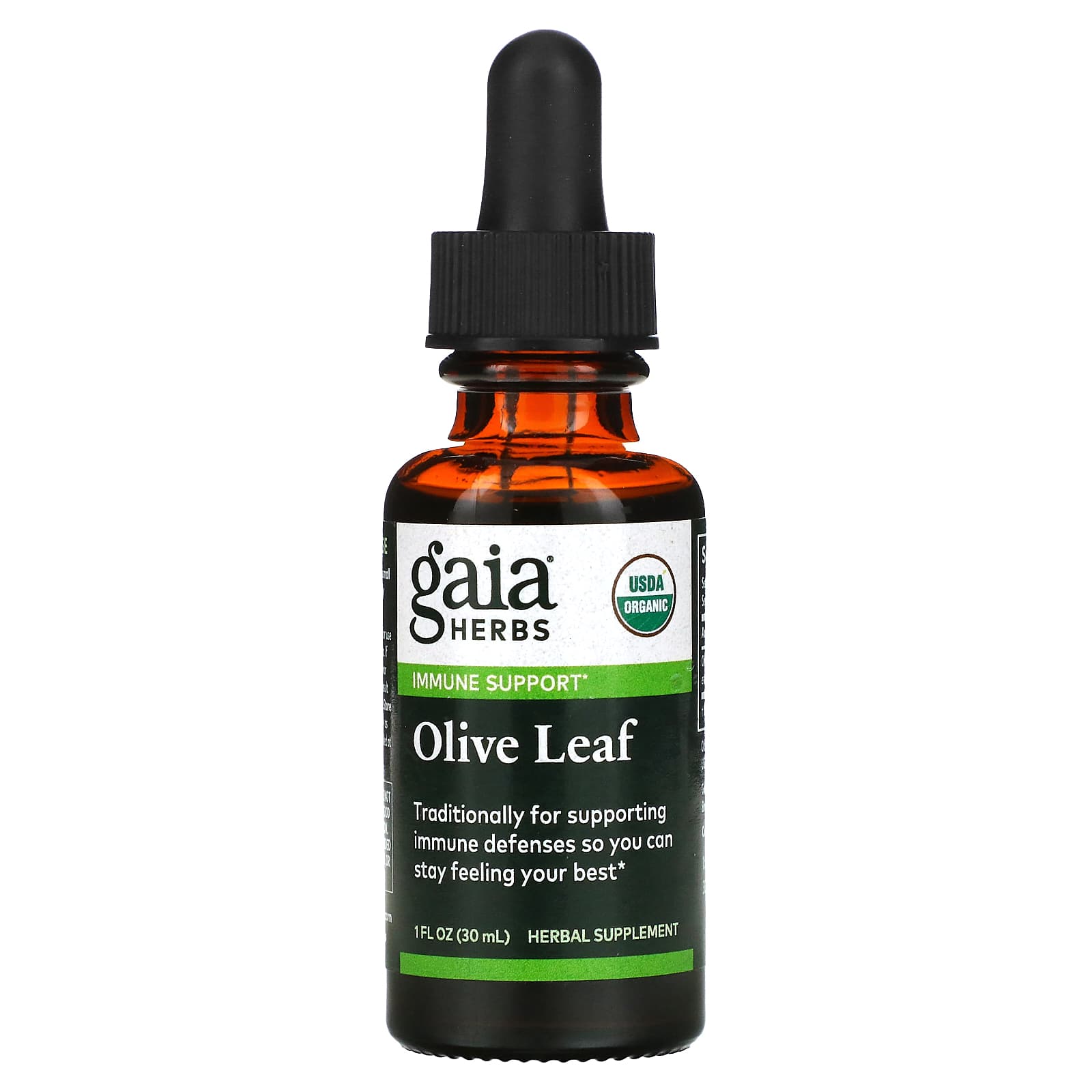 Gaia Herbs, Olive Leaf, 1 Oz UPC 751063308250 | HiLife Vitamins