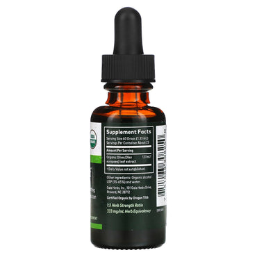 Gaia Herbs, Olive Leaf, 1 Oz UPC 751063308250 | HiLife Vitamins