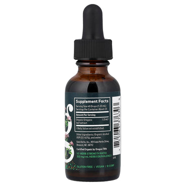 Gaia Herbs, Oregano Leaf, 1 fl oz (30 ml) UPC 751063376303 | Hilife Vitamins