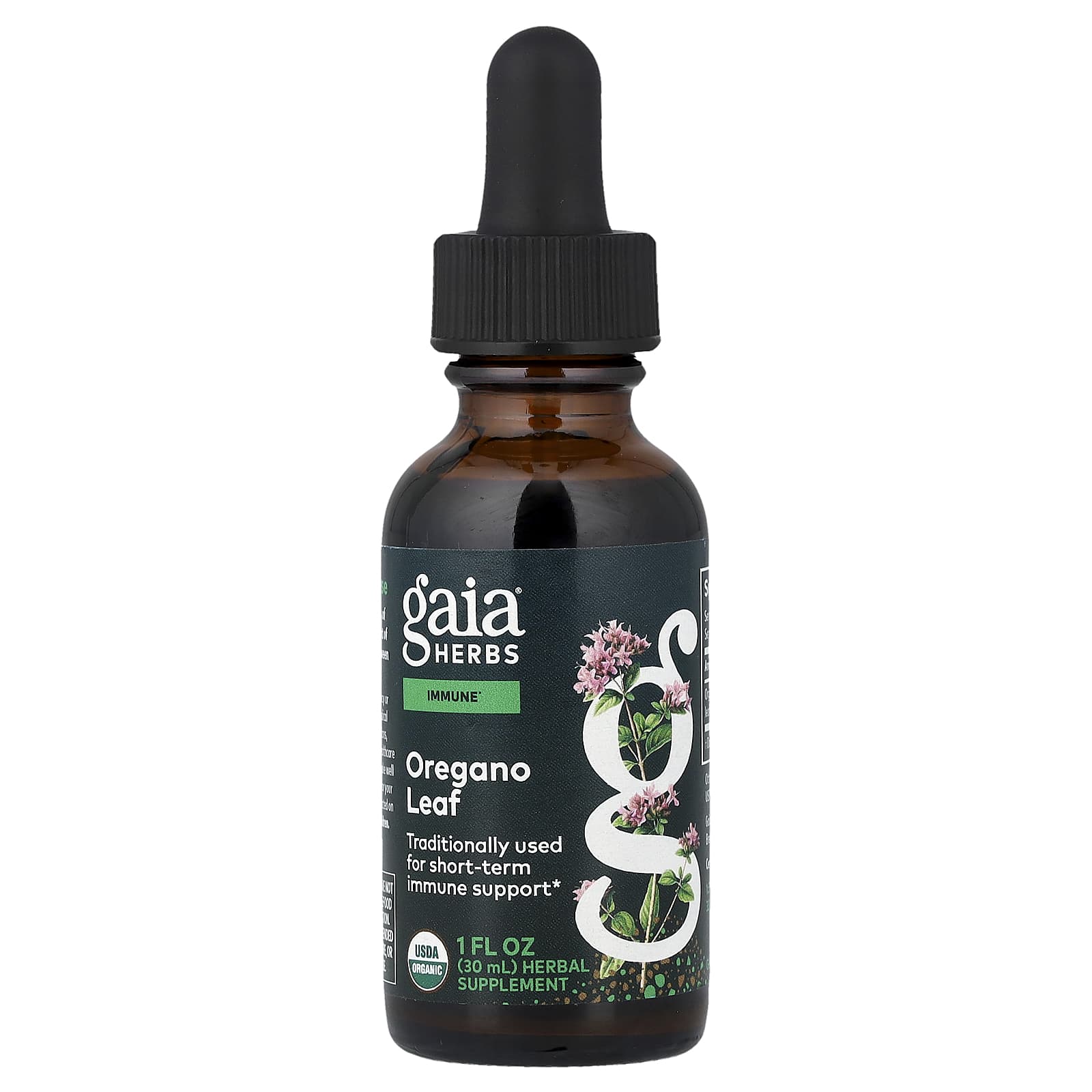 Gaia Herbs, Oregano Leaf, 1 fl oz (30 ml) UPC 751063376303 | Hilife Vitamins