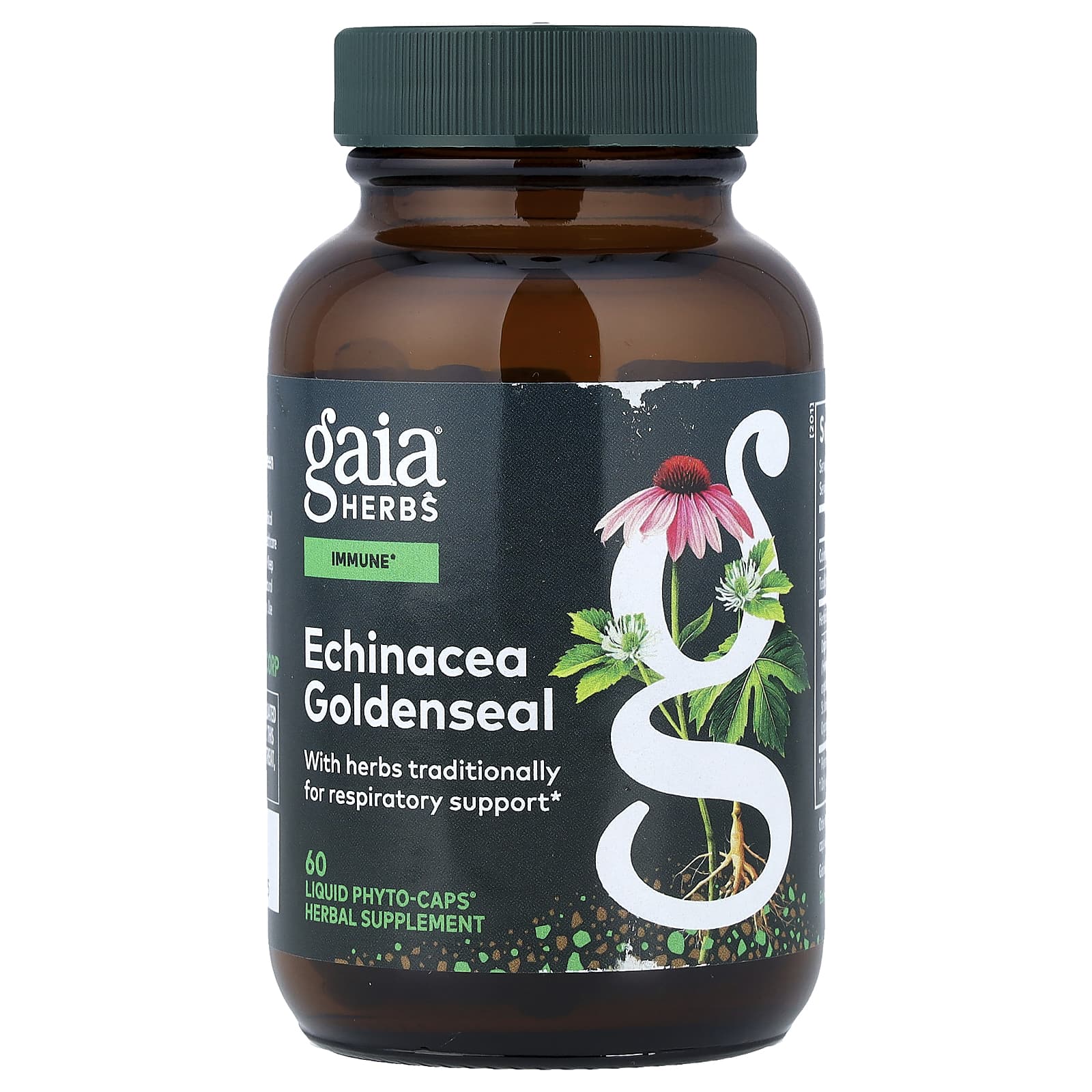 Gaia Herbs, Echinacea Goldenseal, 60 Capsules UPC 751063398305 | HiLife Vitamins