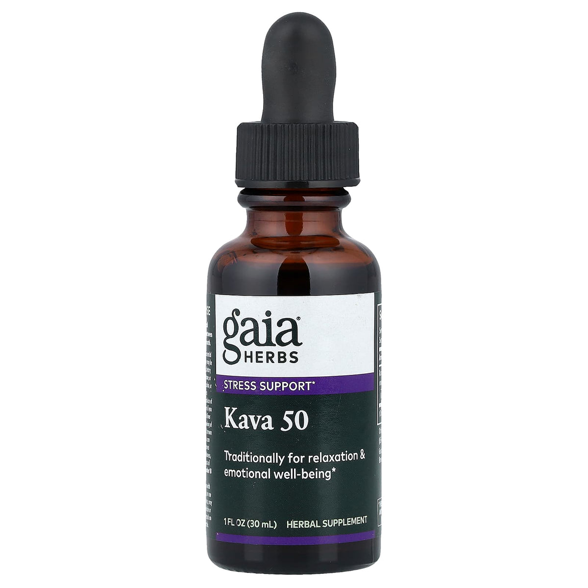 Gaia Herbs, Kava 50, 1 fl oz (30 ml) UPC 751063432016 | Hilife Vitamins