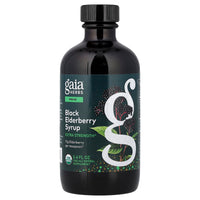 Gaia Herbs, Black Elderberry Syrup, Extra Strength, 5.4 fl oz (160 ml) UPC 751063800037 | Hilife Vitamins