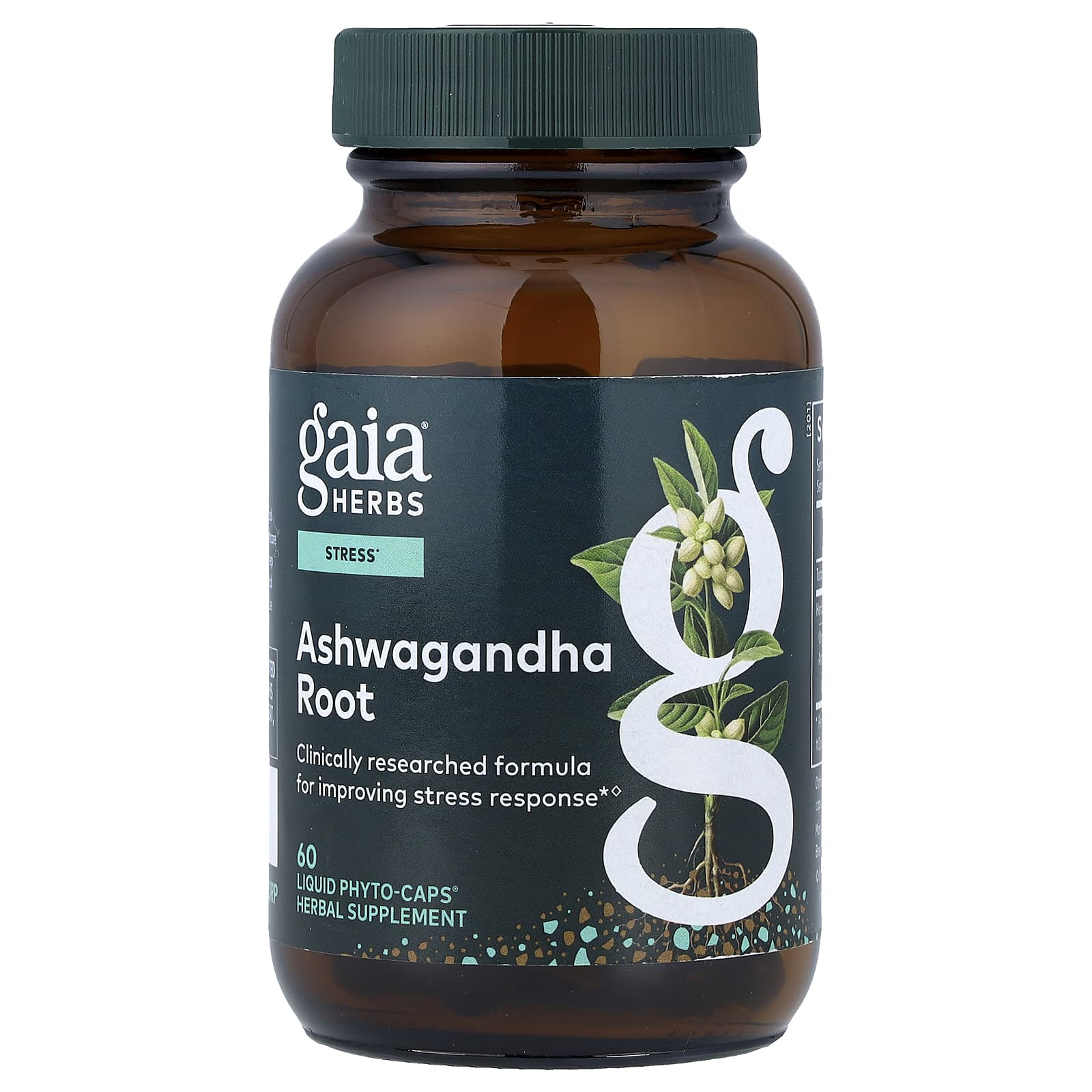 Gaia Herbs, Ashwagandha Root, 60 Liquid Phyto-Caps® UPC 751063997522 | Hilife Vitamins
