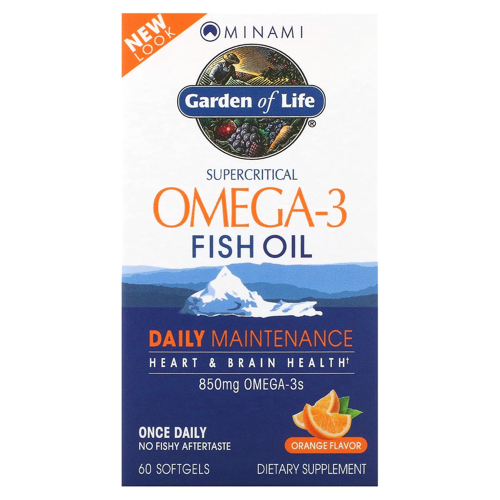 Garden of Life, Minami Omega-3 Orange, 60 Softgels UPC 5425018610013 | HiLife Vitamins