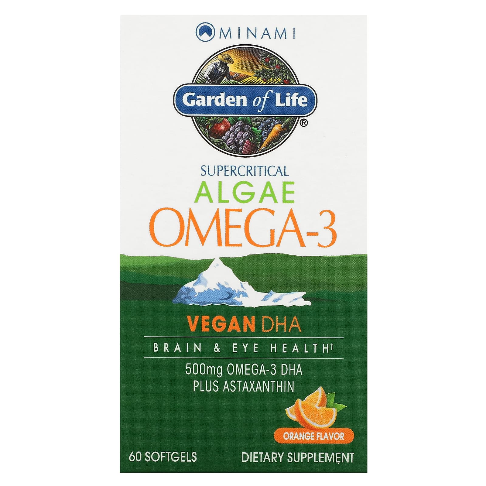 Garden of Life, Minami Algae Omega-3, 60 Softgels UPC 5425018610907 | HiLife Vitamins