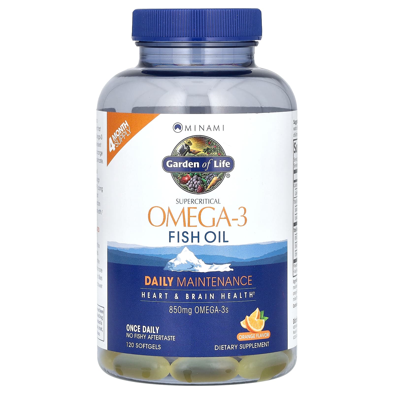 Garden of Life, Minami Omega-3 Orange 120ct (2-PK, 60 Softgels UPC 5425018611058 | HiLife Vitamins